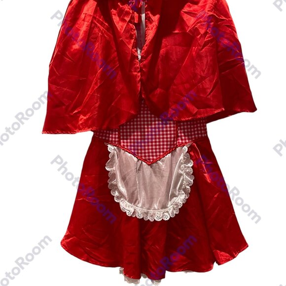 Girls Red Riding Hood Costume, Red & White, Preloved in Excellent Condition - Picture 9 of 10